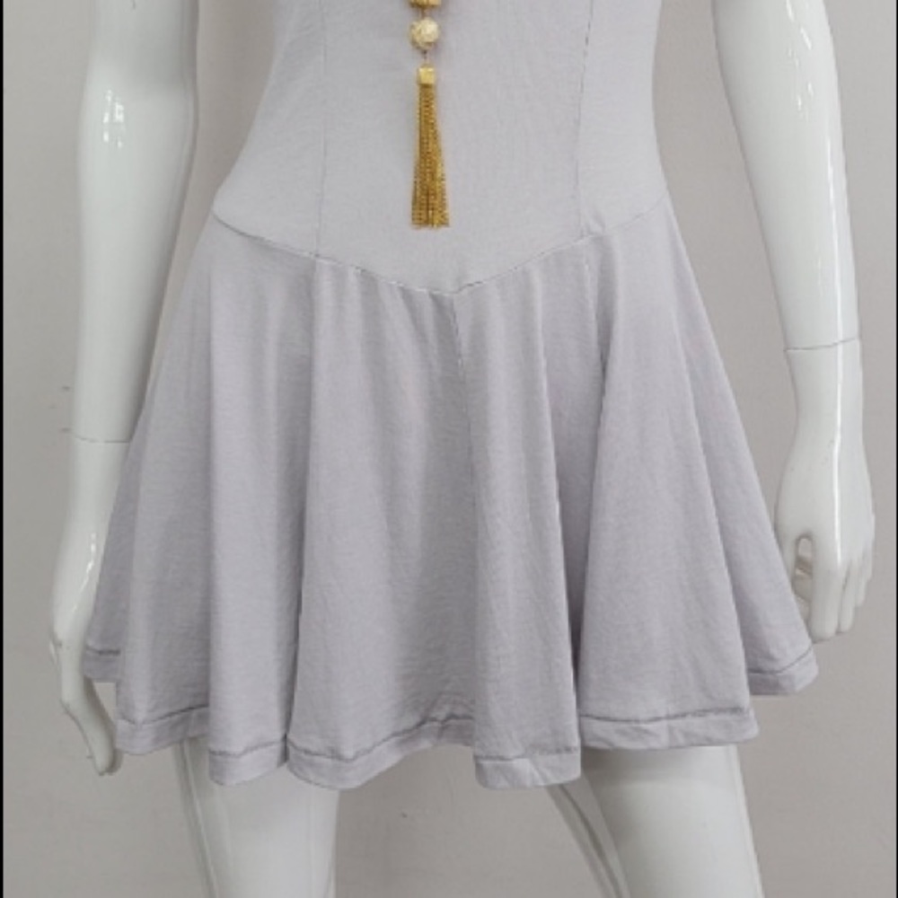 NEW! FREE PEOPLE Gray Sundress S M - Picture 3 of 3